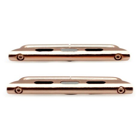 Catarama iUni compatibila cu Apple Watch 1/2/3/4/5/6/7, 42mm, Otel Inoxidabil, Rose Gold